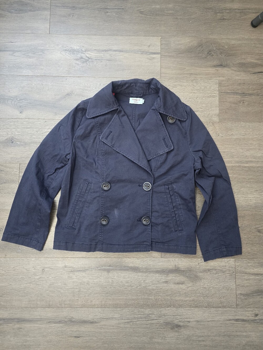 Voyageur By MERSEA Peacoat Cadet Blue Size Small Fisherman Nautical Coastal